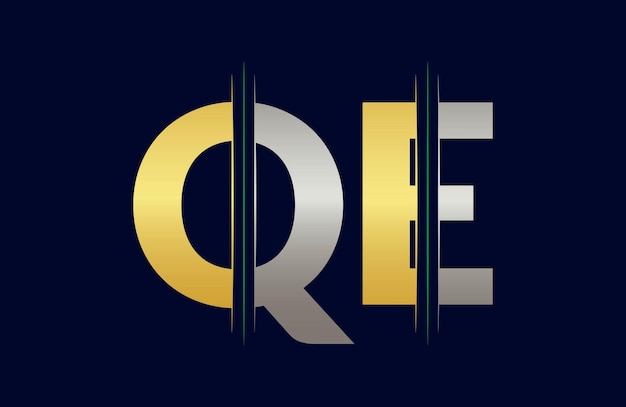 Abstracto plantilla de diseño de logotipo de letra QE Ilustración de logotipo vectorial