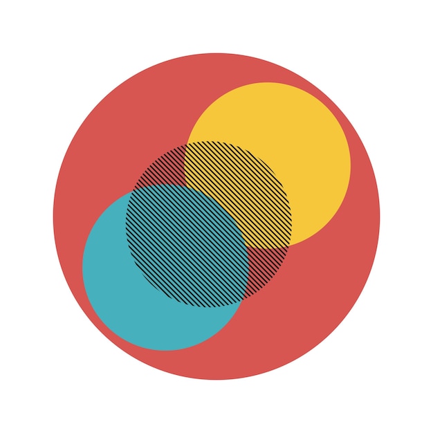 Abstracto póster de Bauhaus Plato de arte de Bauhaus de muchos colores