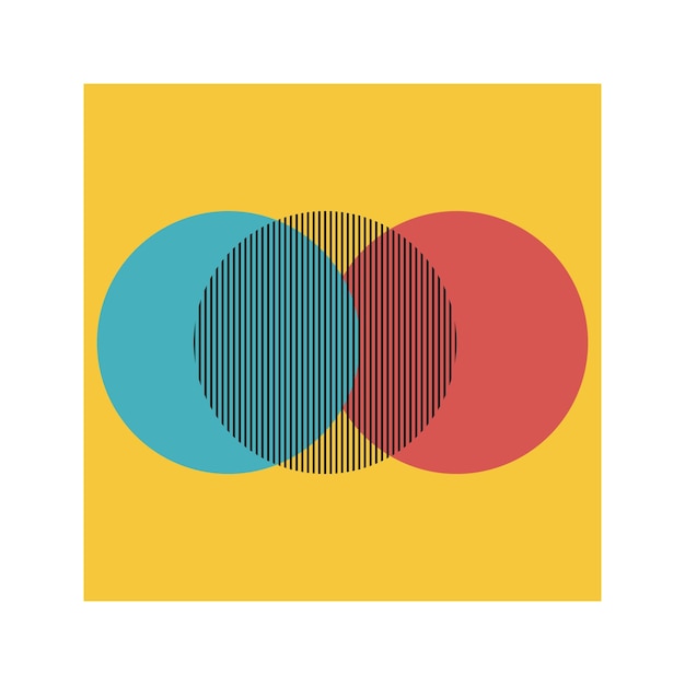 Abstracto póster de Bauhaus Plato de arte de Bauhaus de muchos colores