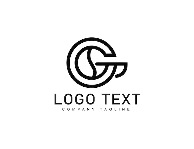 Abstracto premium G Cofee diseño de logotipo de tipografía