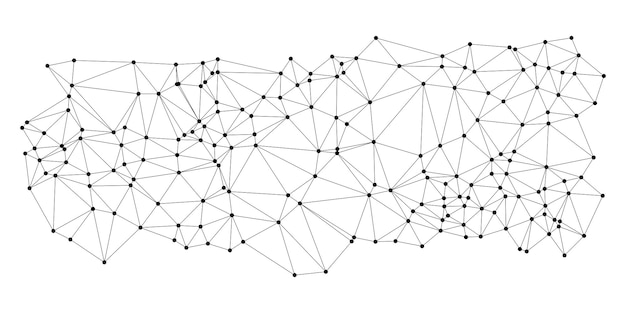 Abstracto punto y conexión de triángulo ilustración de vector de fondo