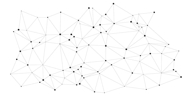 Abstracto punto y conexión de triángulo ilustración de vector de fondo