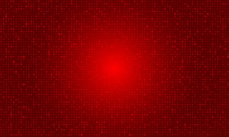 Vector abstracto puntos de medio tono con fondo punteado en colores rojos