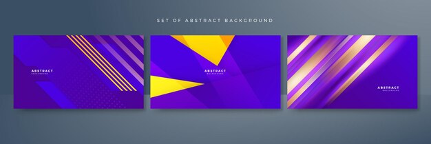 Abstracto púrpura y amarillo formas geométricas fondo Vector diseño gráfico abstracto patrón de banner presentación plantilla web de fondo