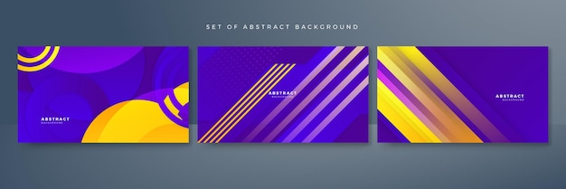 Abstracto púrpura y amarillo formas geométricas fondo Vector diseño gráfico abstracto patrón de banner presentación plantilla web de fondo
