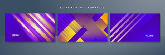 Abstracto púrpura y amarillo formas geométricas fondo Vector diseño gráfico abstracto patrón de banner presentación plantilla web de fondo