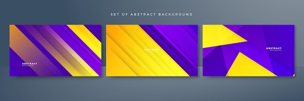 Abstracto púrpura y amarillo formas geométricas fondo Vector diseño gráfico abstracto patrón de banner presentación plantilla web de fondo