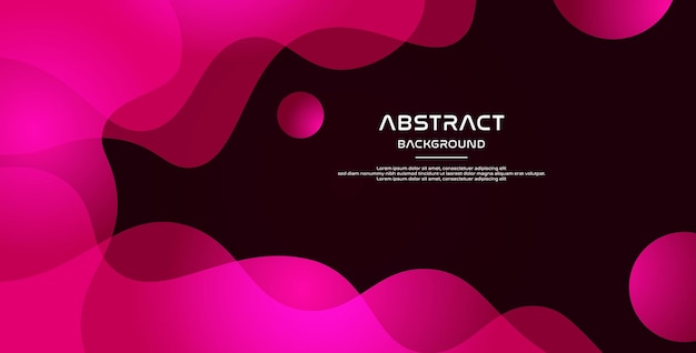 Abstracto púrpura rosa color de gradiente líquido con forma simple diseño cool de moda fondo de estandarte