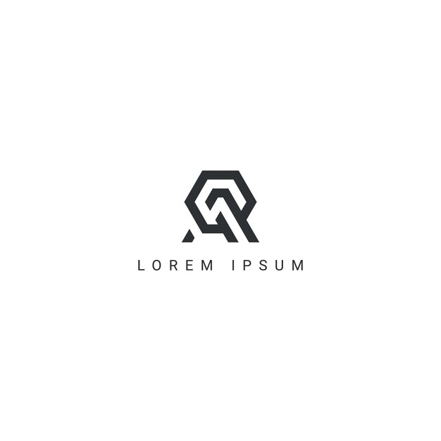 Abstracto QA AQ letra estilo simple modelo vectorial de diseño de logotipo de negocio