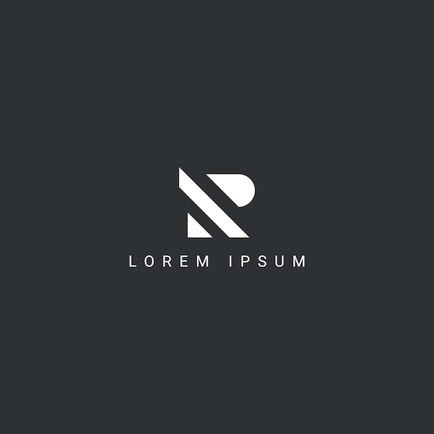 Abstracto R letra estilo simple modelo vectorial de diseño de logotipo de negocio