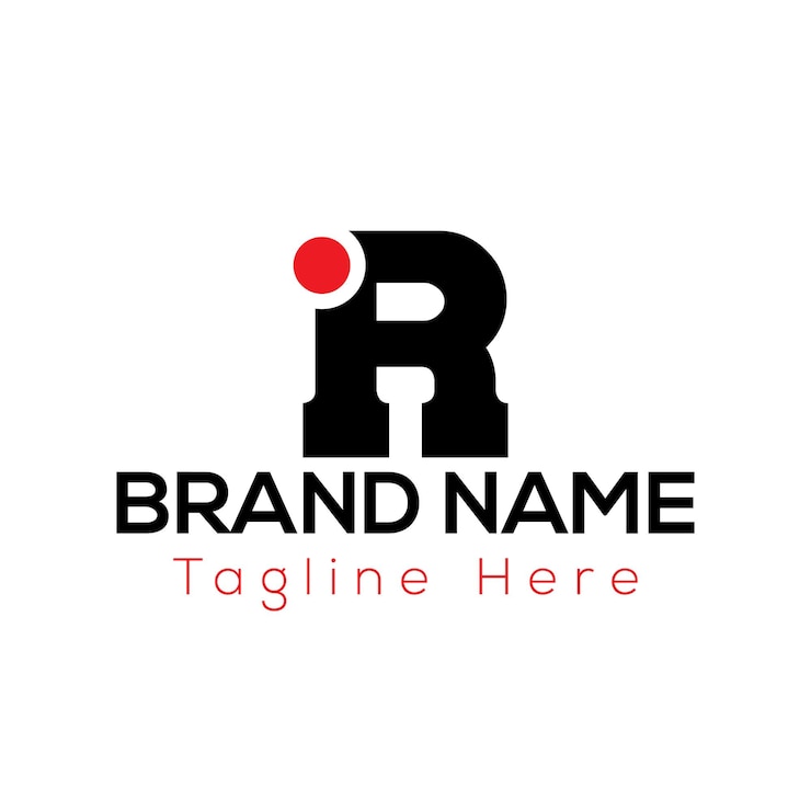 Vector abstracto r letra moderna marcas de letras iniciales diseño del logotipo
