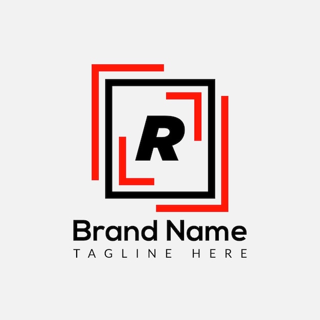 Abstracto R letra moderna marcas de letras iniciales diseño del logotipo