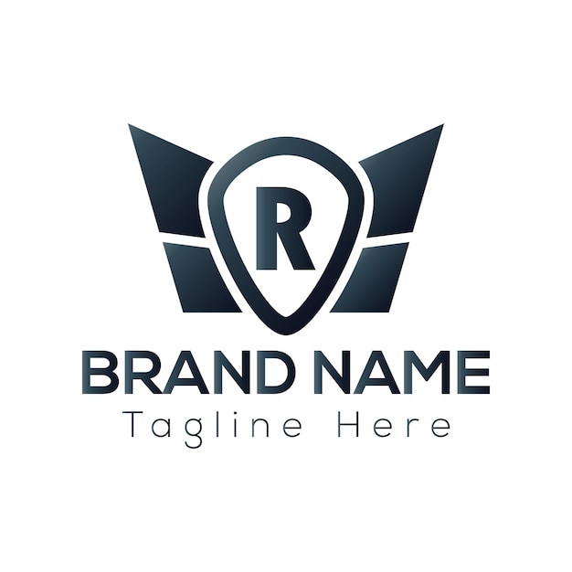 Abstracto R letra moderna marcas de letras iniciales diseño del logotipo