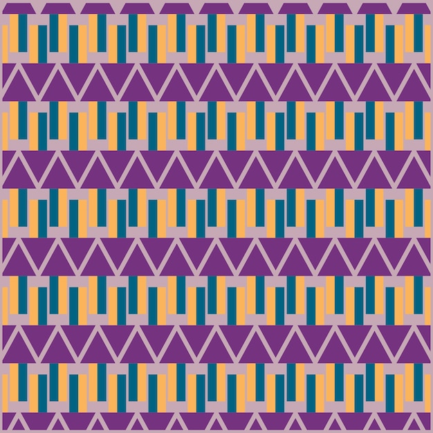 Abstracto Rayas coloridas patrón púrpura y amarillo sin costuras patrón de punto cruzado patrón chevron