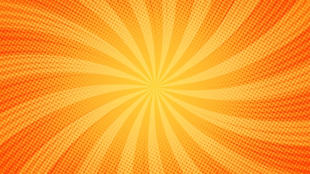 Vector abstracto de los rayos de sol naranja de fondo