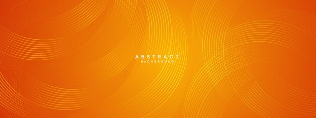 Abstracto Red Orange Waving Circles Líneas Tecnología Fondo Línea de gradiente naranja Bandera geométrica