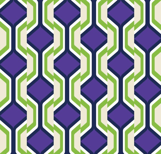 Abstracto Retro Art Deco Psicodélico Colorido Vector Geométrico Patrón Sin Costura Moda Moda Colores