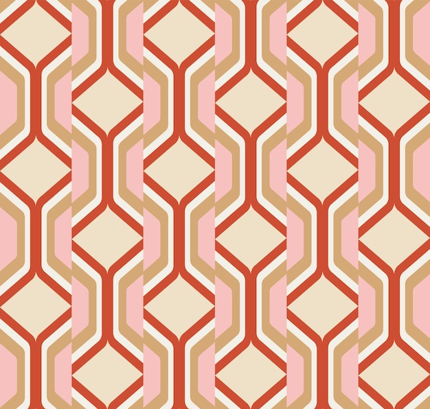 Abstracto Retro Art Deco Psicodélico Colorido Vector Geométrico Patrón Sin Costura Moda Moda Colores
