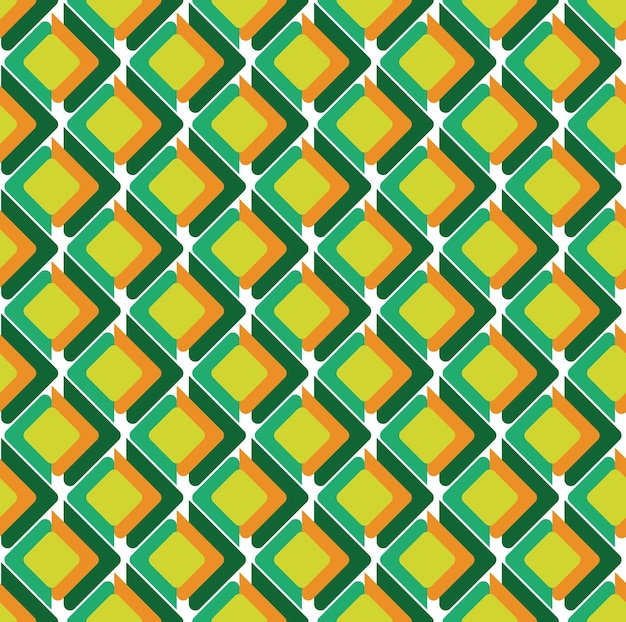 Abstracto Retro Cuadrados Colorido Psicodélico Textura Geométrica Vector Patrón Sin Costuras Concepto Simple