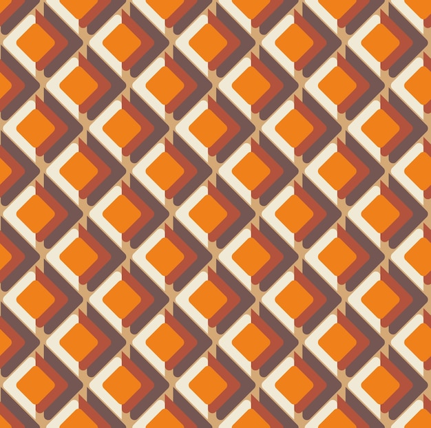Abstracto Retro Cuadrados Colorido Psicodélico Textura Geométrica Vector Patrón Sin Costuras Concepto Simple