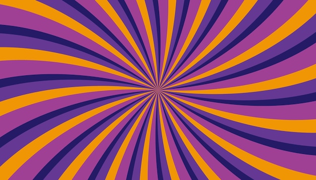 Abstracto retro groovy colorido estallido de sol patrón a rayas giratorio retorcido de los años 70 textura de fondo vintage
