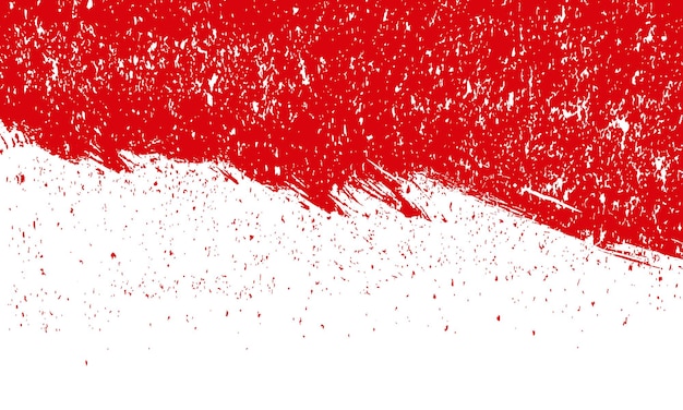 Abstracto rojo y blanco pincel grunge trazo bandera de Indonesia fondo