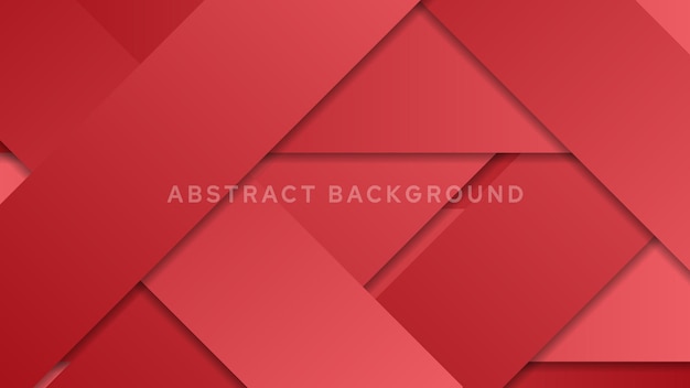Abstracto rojo Fondo con composición de forma geométrica y sombra