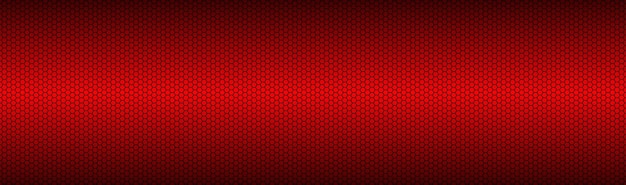 Abstracto rojo oscuro geometrico malla hexagonal material encabezado tecnología metálica perforada estandarte vectorial fondo de pantalla ancha abstracto