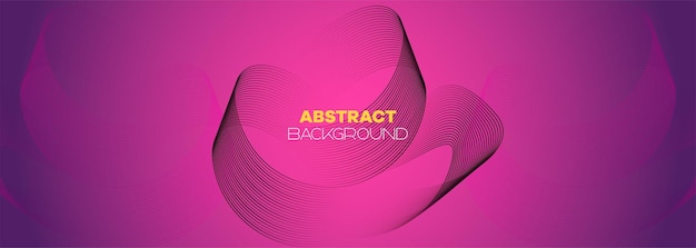 Abstracto rosa púrpura y violeta gradiente línea de onda fondo naranja rojo suave bandera de onda de velocidad