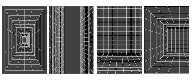 Abstracto Sala de perspectiva de la cuadrícula
