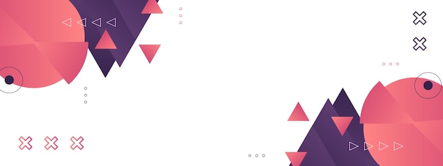 Abstracto sencillo colorido gradiente geométrico diseño de plantilla de fondo de banner