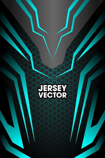 Abstracto Teal Green y fondo polígono para el diseño de Jersey