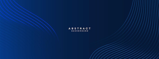 Abstracto Tecnología de partículas de línea ondulante Fondo de gradiente de fondo con líneas de círculos brillantes