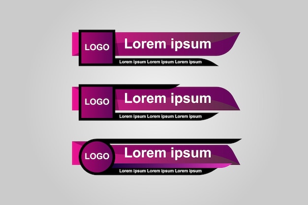 Abstracto del tercer diseño inferior de noticias y diseño de banners de televisión