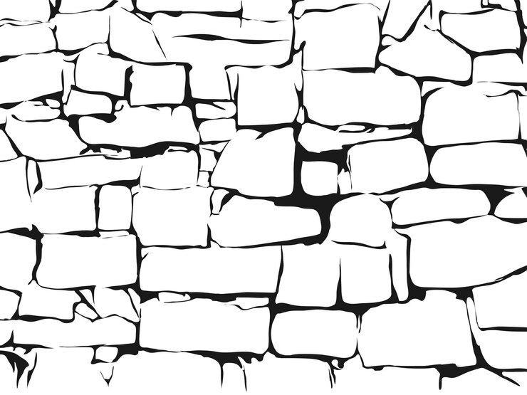 Vector abstracto textura de la pared de ladrillo blanco y negro