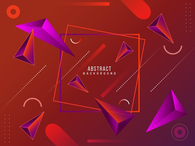 Abstracto triángulo geométrico rojo colorido patrón moderno elegante vector de fondo