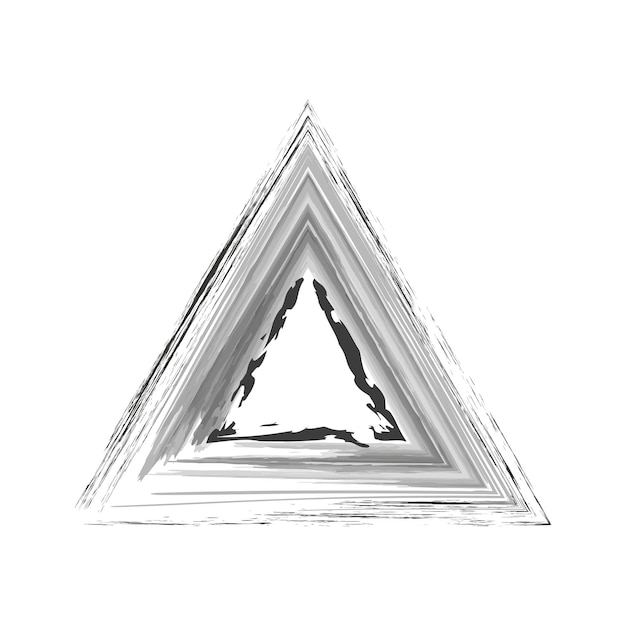 Abstracto del triángulo de gradiente Vector de fondo negro Símbolo geométrico en capas Transición de color suave