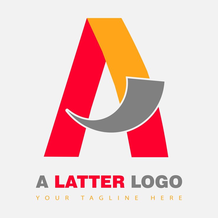 Abstracto último logotipo vectorial de la compañía de estilo Aletter moderno