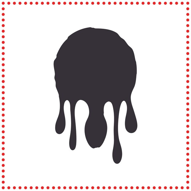 Abstracto Vector de círculo goteante negro Diseño versátil para logotipos y fondos