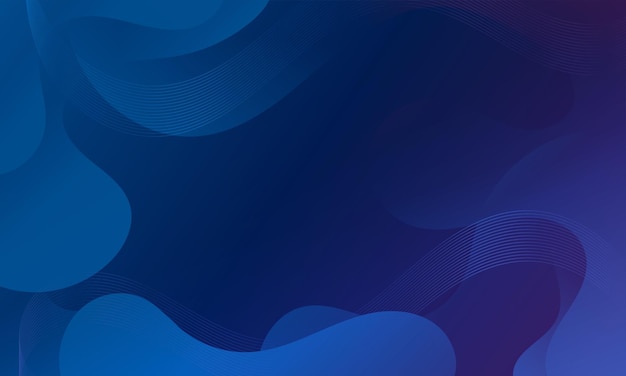 Abstracto Vector de fondo de ondas fluidas azules