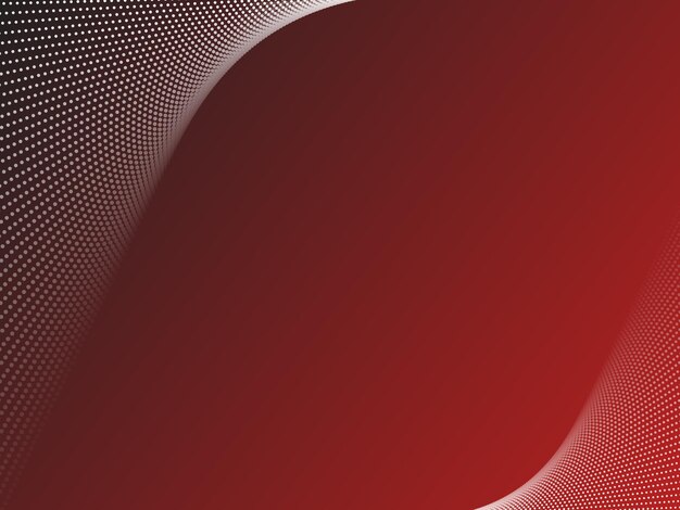 Abstracto vectorial Amplificador rojo Fondo de onda punteada negra