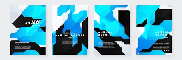 Abstracto vectorial azul negro y blanco informe anual de negocios corporativos con estilo moderno y simple para folleto revista cartel presentación de negocios cartera volante banner sitio web