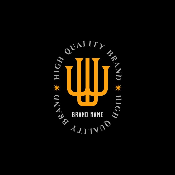 Vector abstracto vectorial círculo de lujo sello letra ww logotipo