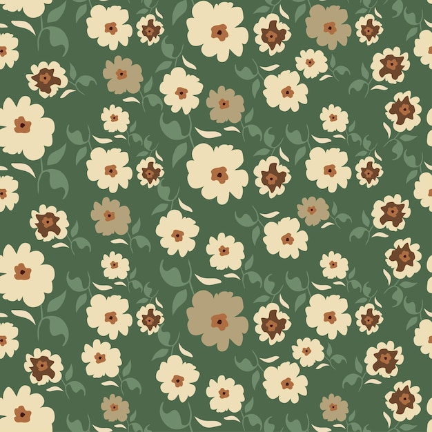 Abstracto verde Diseño de patrones sin costuras florales para textiles de moda fondos gráficos y artesanías