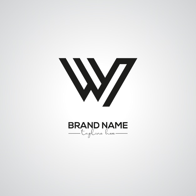Abstracto WV VW Diseño del logotipo de las letras para la marca corporativa