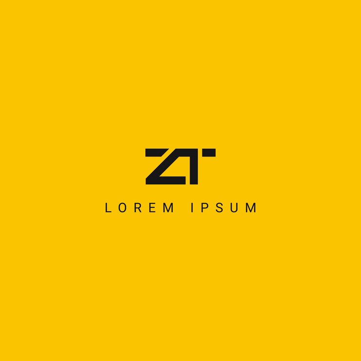 Vector abstracto zt tz letra simple estilo minimalista diseño de logotipo de negocio elemento vectorial
