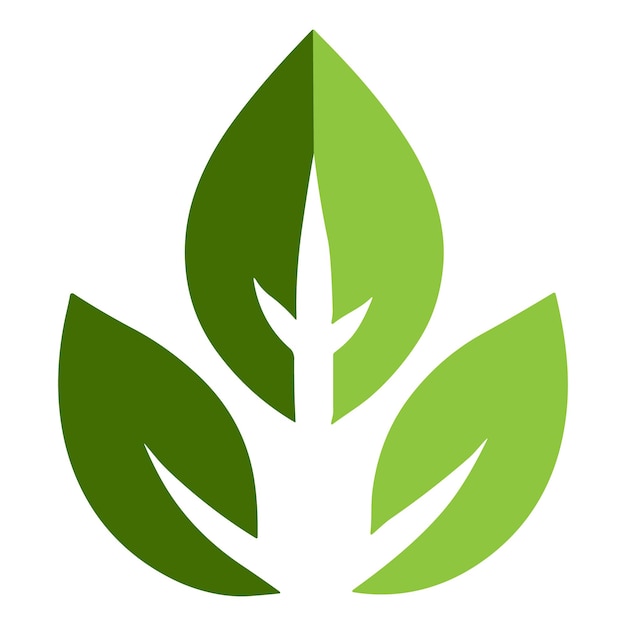 Abstractos de la naturaleza icono del logotipo verde de la hoja