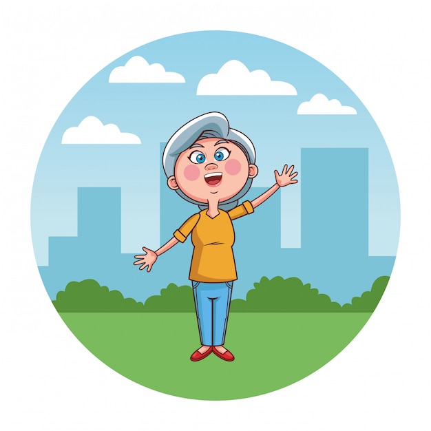 abuela anciano ciudad