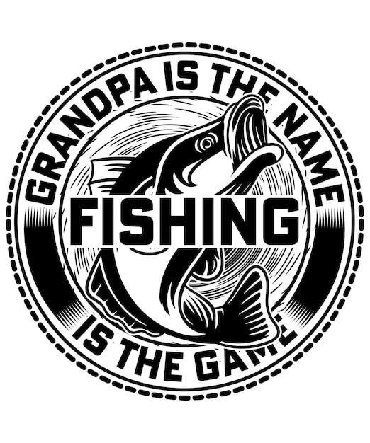 El abuelo es el nombre pesca es el juego diseño de camiseta diseño de camiseta de pesca