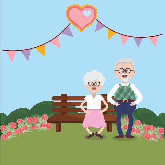 Abuelos encantadora pareja